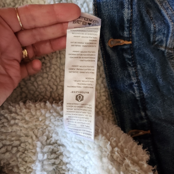 Levis Signature Gold Denim Blue Jean Jacket Mens Large - Picture 15 of 16